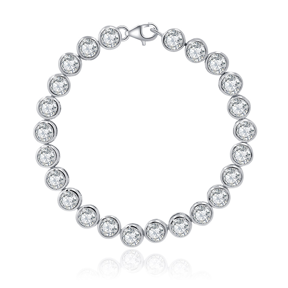 Bezel Set Cubic Zirconia 5MM Tennis Bracelet